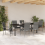 Juego de Comedor de Jardín de 7 Piezas Gris Poliratán de , Sillas de jardín - Ref: Foro24-3379413, Precio: 402,65 €, Descuent...