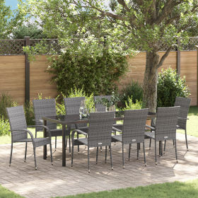 Conjunto de Comedor de Jardín de 5 Piezas Poliratán Gris de , Sillas de jardín - Ref: Foro24-3379414, Precio: 314,59 €, Descu...