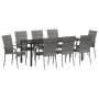 Conjunto de Comedor de Jardín de 5 Piezas Poliratán Gris de , Sillas de jardín - Ref: Foro24-3379414, Precio: 314,59 €, Descu...