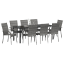 Conjunto de Comedor de Jardín de 5 Piezas Poliratán Gris de , Sillas de jardín - Ref: Foro24-3379414, Precio: 314,59 €, Descu...
