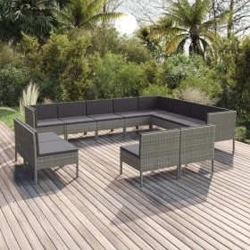12-piece garden furniture set and gray synthetic rattan cushions by vidaXL, Garden sets - Ref: Foro24-3094486, Price: 1,00 €,...