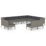 12-teiliges Gartenmöbel-Set und graue synthetische Rattankissen von vidaXL, Gartensets - Ref: Foro24-3094486, Preis: 1,00 €, ...