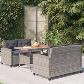 Garden dining set 3 pieces synthetic rattan and acacia wood by vidaXL, Garden sets - Ref: Foro24-3095250, Price: 810,35 €, Di...