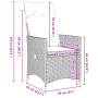 Conjunto de comedor de jardín de 7 piezas con cojines gris rattan poli de , Sillas de jardín - Ref: Foro24-3379623, Precio: 7...