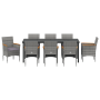 Conjunto de Comedor Jardín de 4 Piezas Gris Poliratán de , Sillas de jardín - Ref: Foro24-3379764, Precio: 696,86 €, Descuent...