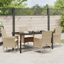 Juego de Comedor de 5 Piezas con Cojines Beige Poliratán de , Sillas de jardín - Ref: Foro24-3379803, Precio: 366,53 €, Descu...