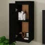 Wandschränke 2 Stück aus massivem schwarzem Kiefernholz 30x30x80 cm von vidaXL, Regale und Regale - Ref: Foro24-813504, Preis...