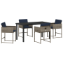 Conjunto de Comedor de Jardín de 5 Piezas con Cojines en Gris de , Sillas de jardín - Ref: Foro24-3380033, Precio: 260,45 €, ...