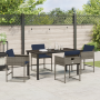 Conjunto de Comedor de Jardín de 5 Piezas con Cojines en Gris de , Sillas de jardín - Ref: Foro24-3380033, Precio: 260,45 €, ...