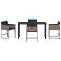 Conjunto de Comedor de Jardín de 5 Piezas con Cojines en Gris de , Sillas de jardín - Ref: Foro24-3380033, Precio: 260,45 €, ...