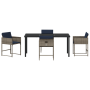 Conjunto de Comedor de Jardín de 5 Piezas con Cojines Gris Poliratán de , Sillas de jardín - Ref: Foro24-3380034, Precio: 272...