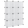 Cube shelf with 12 compartments and transparent PP doors by vidaXL, Shoe racks and shoe organizers - Ref: Foro24-340555, Pric...