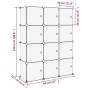 Cube shelf with 12 compartments and transparent PP doors by vidaXL, Shoe racks and shoe organizers - Ref: Foro24-340555, Pric...