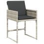 Conjunto de Comedor de Jardín de 5 Piezas con Cojines Poliratán Gris Claro de , Sillas de jardín - Ref: Foro24-3380735, Preci...