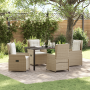 Juego de Comedor de 5 Piezas de Jardín Beige Poliratán de , Sillas de jardín - Ref: Foro24-3380969, Precio: 574,50 €