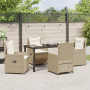 Juego de Comedor de 5 Piezas de Jardín Beige Poliratán de , Sillas de jardín - Ref: Foro24-3380969, Precio: 574,50 €