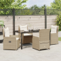 Juego de comedor de jardín de 5 piezas en ratán sintético beige de , Sillas de jardín - Ref: Foro24-3380970, Precio: 581,19 €...