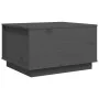 Mesa de centro madera maciza de pino gris 60x50x35 cm de vidaXL, Mesas de centro - Ref: Foro24-813417, Precio: 80,55 €, Descu...