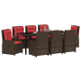 Conjunto de comedor de jardín de 9 piezas Marrón Poliratán de , Sillas de jardín - Ref: Foro24-3381029, Precio: 1,00 €, Descu...