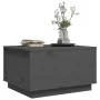 Mesa de centro madera maciza de pino gris 60x50x35 cm de vidaXL, Mesas de centro - Ref: Foro24-813417, Precio: 80,55 €, Descu...
