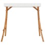 Estructura columpio y techo crema madera curvada acabado teca