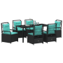 Conjunto de Comedor de Jardín de 7 Piezas Poliratán Negro de , Sillas de jardín - Ref: Foro24-3381062, Precio: 911,86 €, Desc...