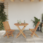 Conjunto de Bistro Plegable de 3 Piezas Madera Maciza de Acacia | Foro24.es | Tu tienda online para hogar, jardín y más Foro24.es