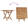 Set de Bistro de Jardín Plegable de 3 Piezas de Madera Acacia