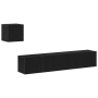 Juego de 4 piezas de muebles para TV de de roble negro y madera elaborada de , Muebles TV - Ref: Foro24-3393178, Precio: 145,...