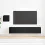 Juego de 4 piezas de muebles para TV de de roble negro y madera elaborada de , Muebles TV - Ref: Foro24-3393178, Precio: 145,...