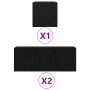 Juego de 4 piezas de muebles para TV de de roble negro y madera elaborada de , Muebles TV - Ref: Foro24-3393178, Precio: 145,...