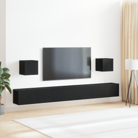 Set de Muebles para TV de 7 Piezas de Madera Ingenierizada en