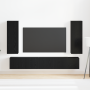 Juego de 5 piezas de mueble de TV montado en la pared de roble