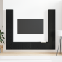 Juego de muebles para TV de 6 piezas montados en la pared de roble negro y de madera engineered de , Muebles TV - Ref: Foro24...