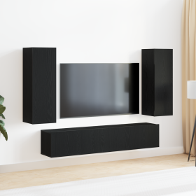 Conjunto de Mueble para TV de 4 Piezas Montado en la Pared de