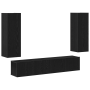 Conjunto de Mueble para TV de 4 Piezas Montado en la Pared de