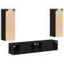 Conjunto de Mueble para TV de 4 Piezas Montado en la Pared de