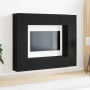 conjunto de mueble para TV de 8 piezas montado en la pared de roble negro y madera engineered de , Muebles TV - Ref: Foro24-3...