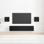 Juego de cabinet para TV de 6 piezas Roble negro Madera