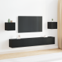 Conjunto de gabinetes de TV de 6 piezas montados en la pared de madera de ingeniería de roble negro de , Muebles TV - Ref: Fo...