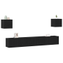 Conjunto de gabinetes de TV de 6 piezas montados en la pared de madera de ingeniería de roble negro de , Muebles TV - Ref: Fo...