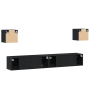 Conjunto de gabinetes de TV de 6 piezas montados en la pared de madera de ingeniería de roble negro de , Muebles TV - Ref: Fo...
