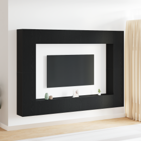 Conjunto de mueble para TV de 8 piezas montado en la pared de