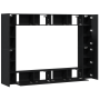Conjunto de mueble para TV de 8 piezas montado en la pared de madera de ingeniería de roble negro de , Muebles TV - Ref: Foro...