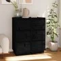 Sideboard 2 pcs solid black pine wood 32x34x75 cm by vidaXL, Sideboards - Ref: Foro24-813374, Price: 94,33 €, Discount: %