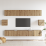 Juego de Cabinet de TV de 6 piezas Roble Artesanal Madera Elaborada de , Muebles TV - Ref: Foro24-3393287, Precio: 230,09 €, ...