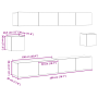 Juego de Cabinet de TV de 6 piezas Roble Artesanal Madera Elaborada de , Muebles TV - Ref: Foro24-3393287, Precio: 230,09 €, ...