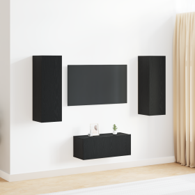 Conjunto de muebles para TV de 3 piezas montado en pared de