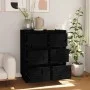 Sideboard 2 pcs solid black pine wood 32x34x75 cm by vidaXL, Sideboards - Ref: Foro24-813374, Price: 94,33 €, Discount: %