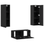 Conjunto de muebles para TV de 3 piezas montado en pared de